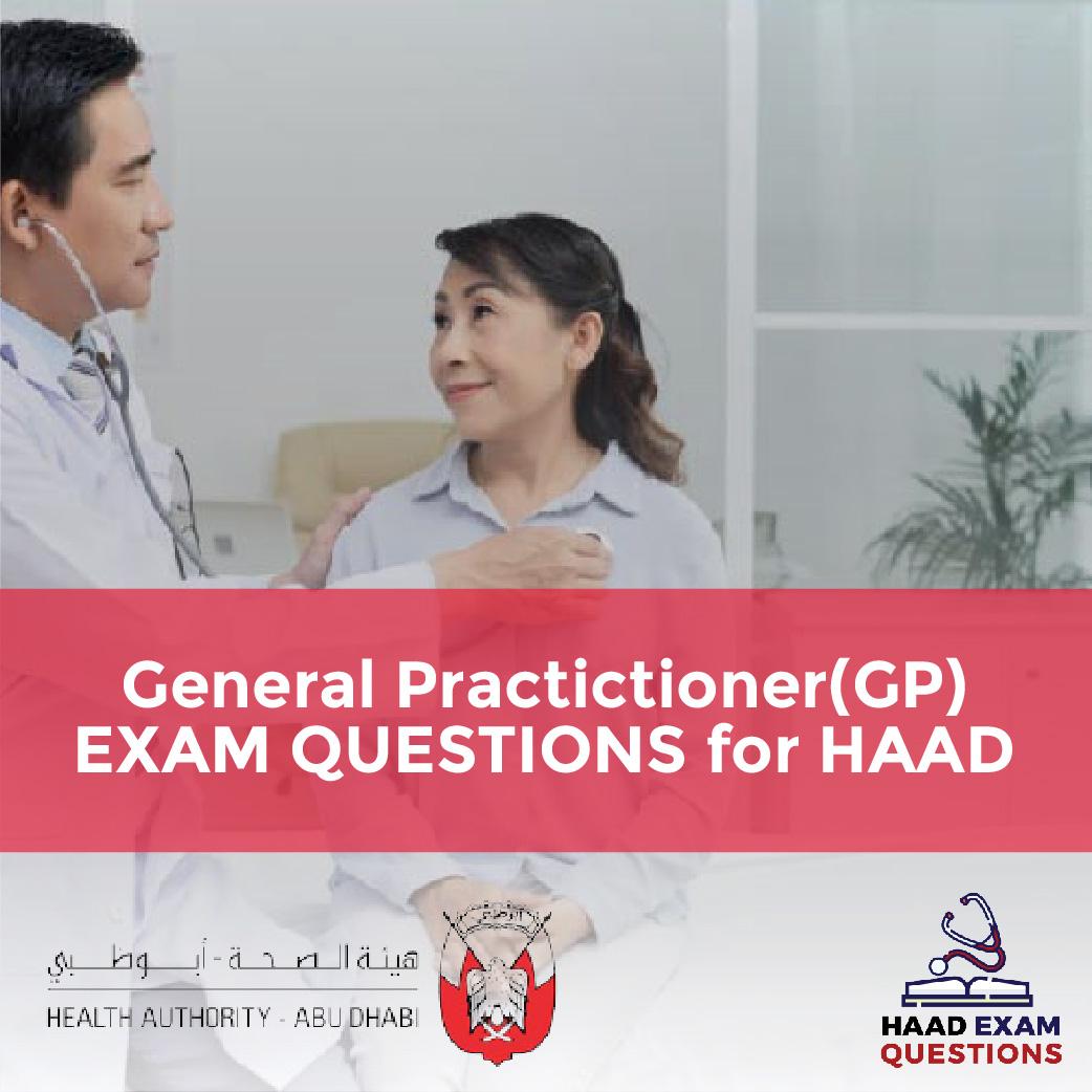 General Practitioner(GP) Exam Questions for HAAD