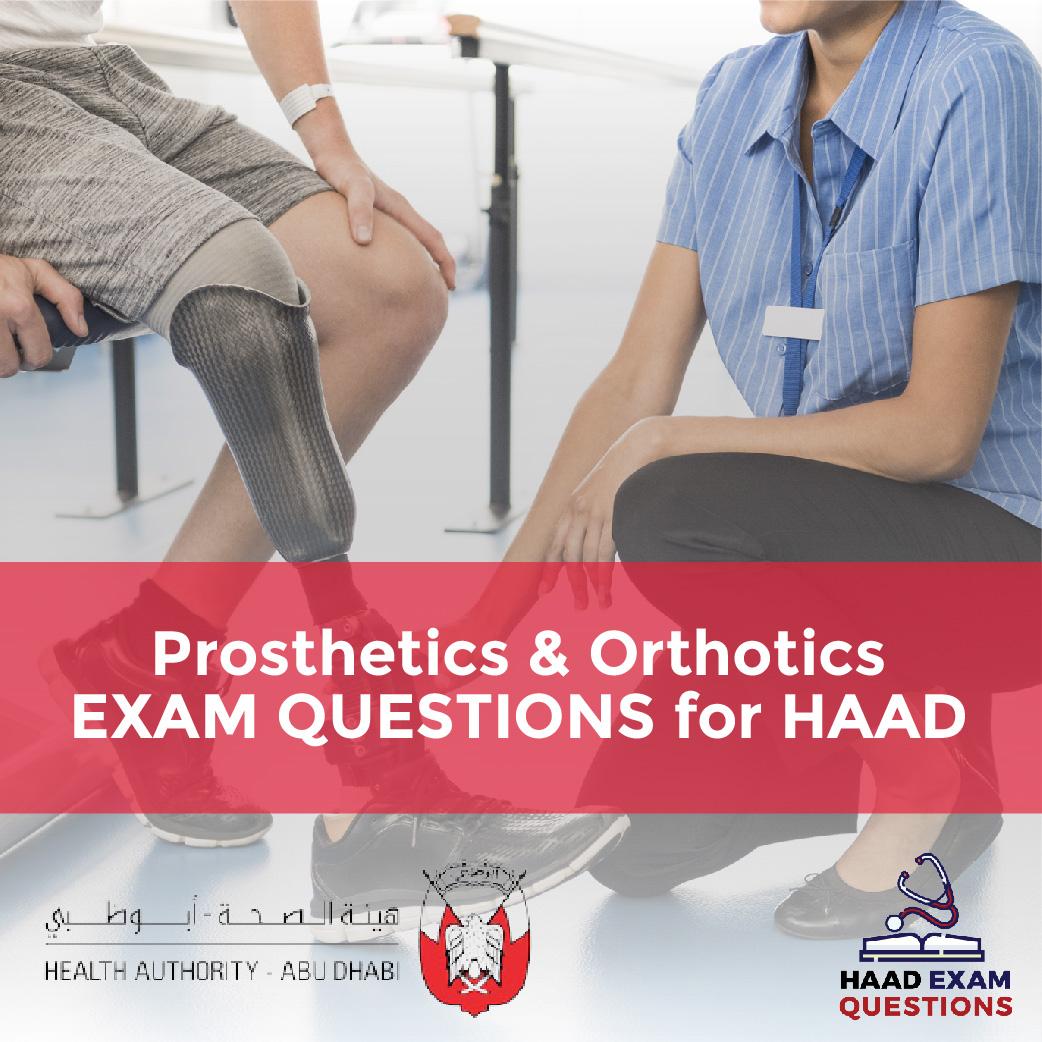 Prosthetics & Orthotics Exam Questions for HAAD