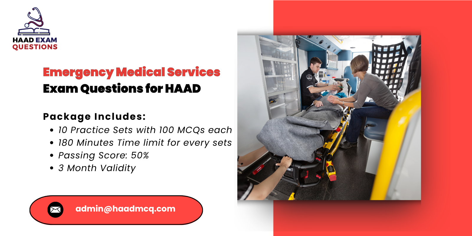 Emergency Medical Services Exam Questions for HAAD