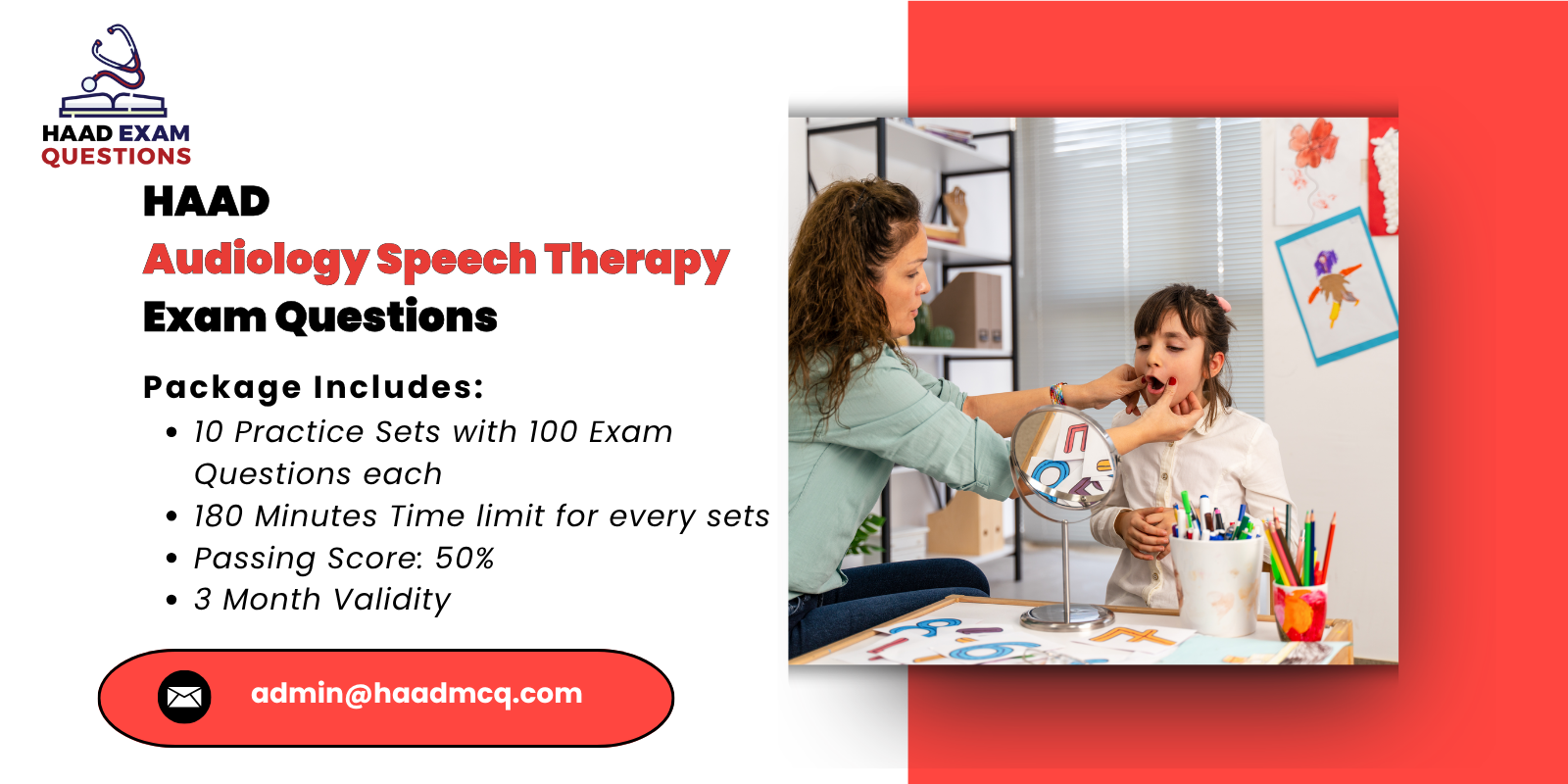 HAAD Audiology Speech Therapy Exam Questions