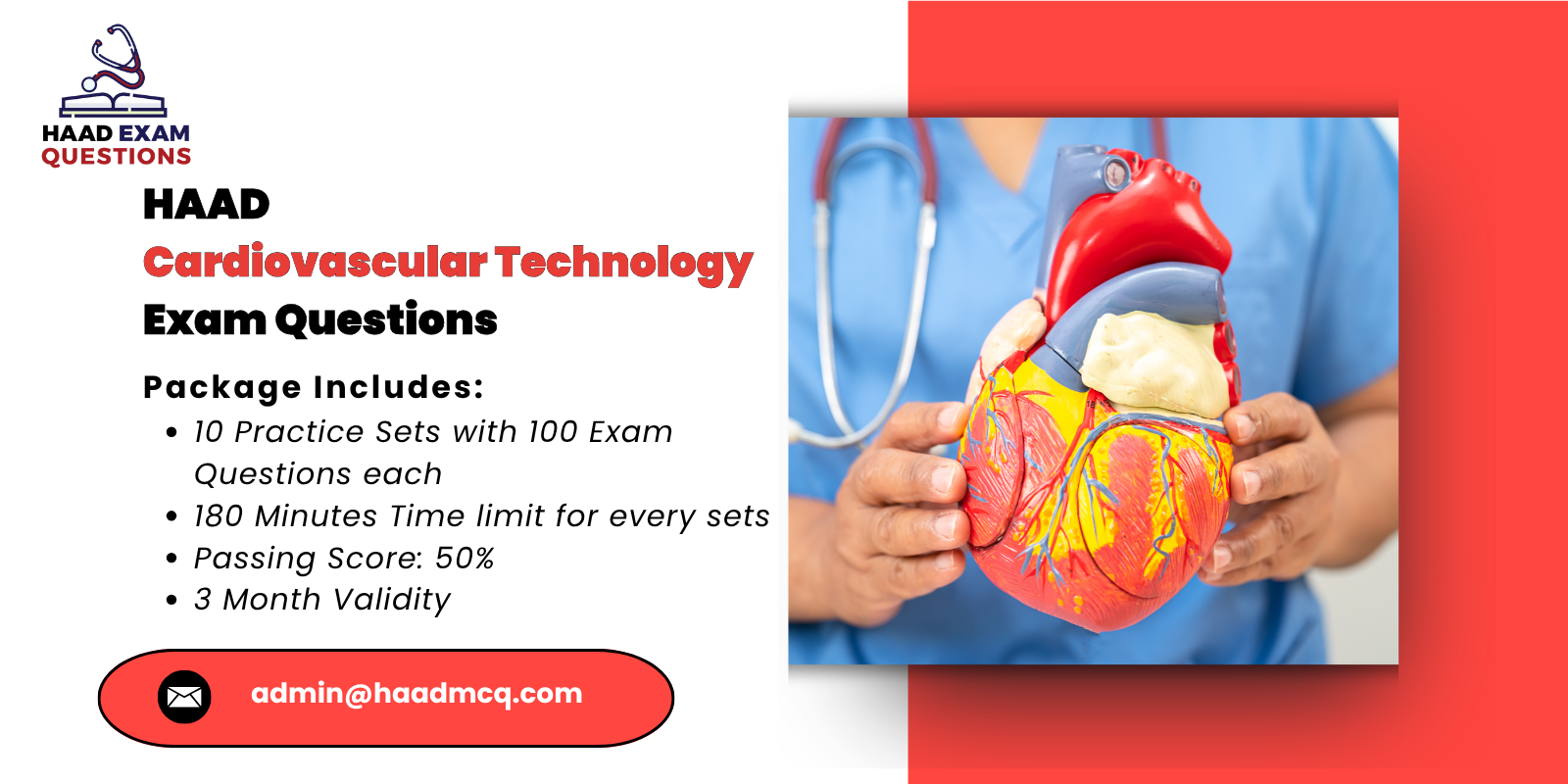 HAAD Cardiovascular Technology Exam Questions