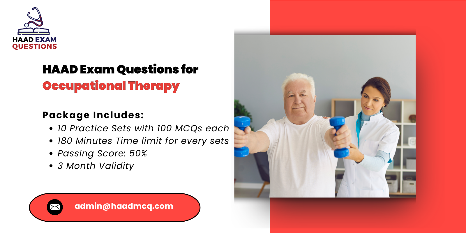 HAAD Exam Questions for occupational therapy