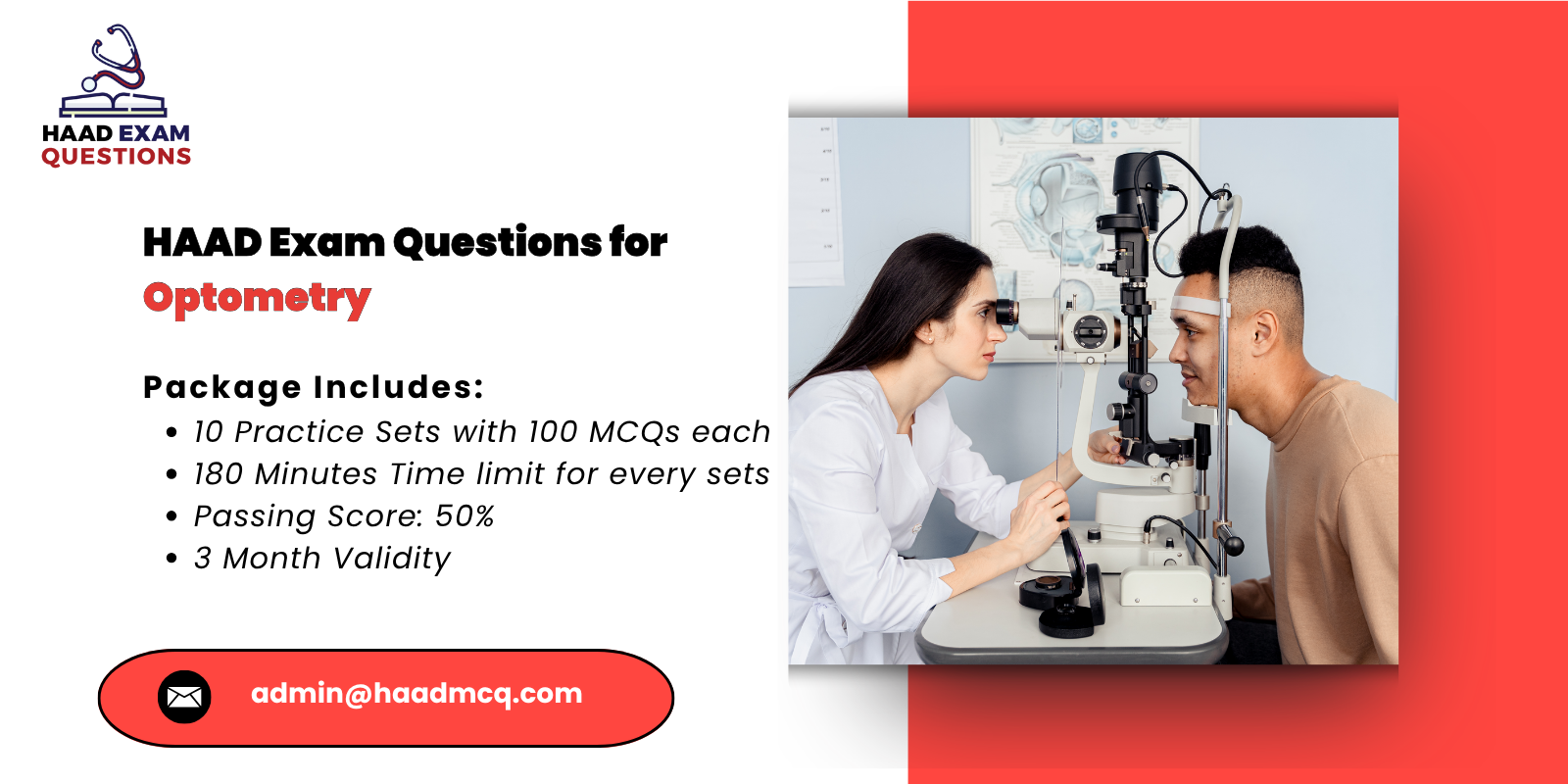 HAAD Exam Questions for optometry
