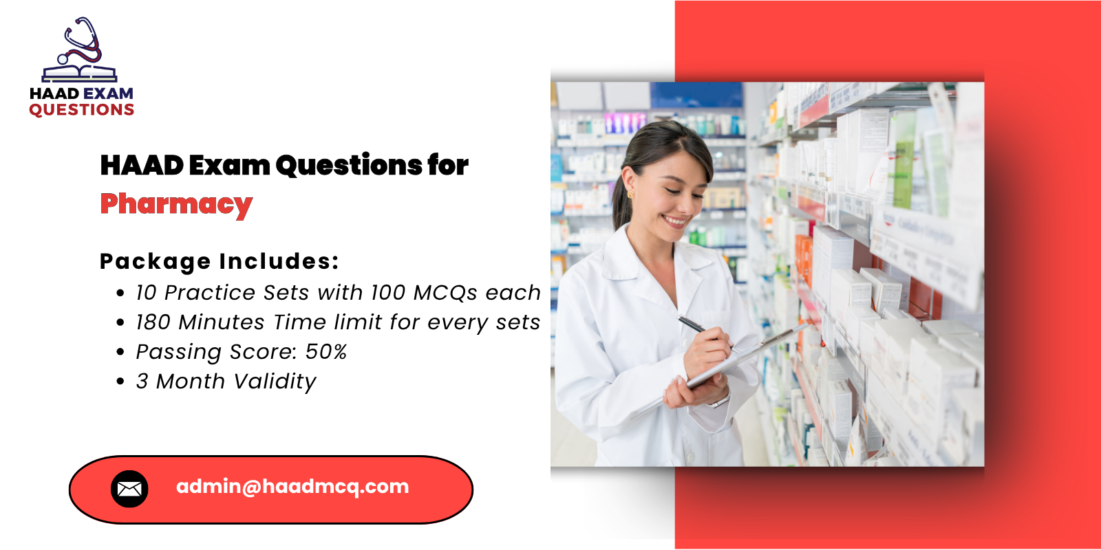 HAAD Exam Questions for pharmacy