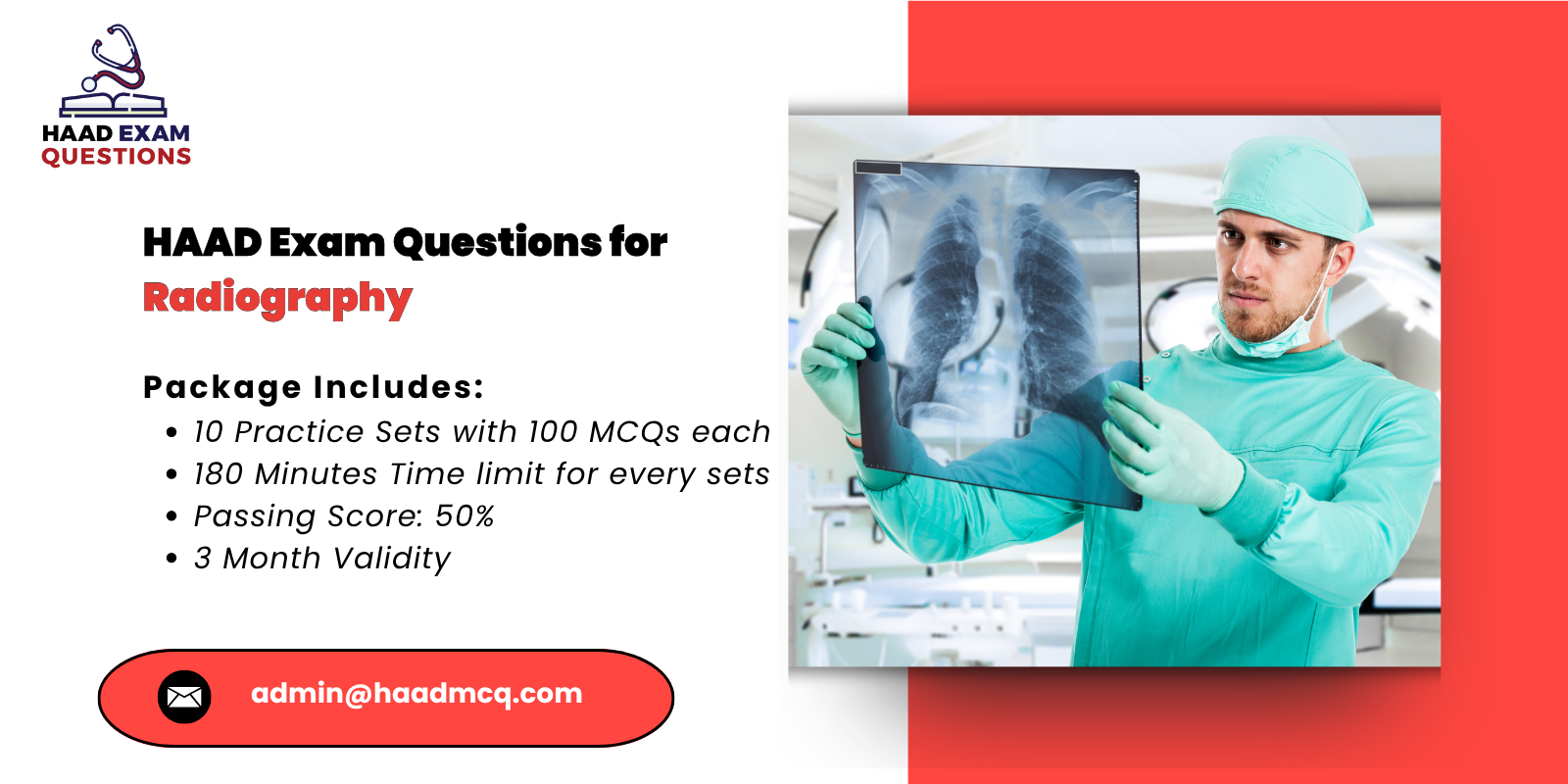 HAAD Exam Questions for radiography