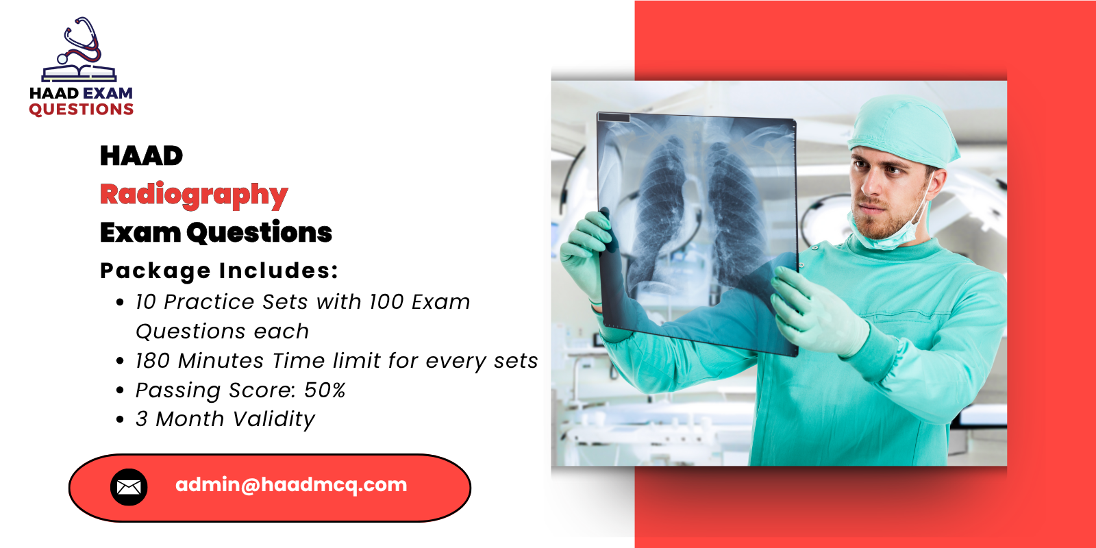 HAAD Radiography Exam Questions