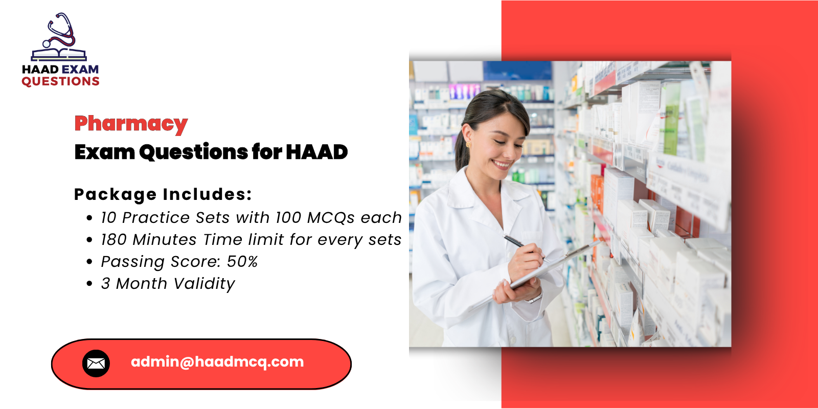 Pharmacy Exam Questions for HAAD