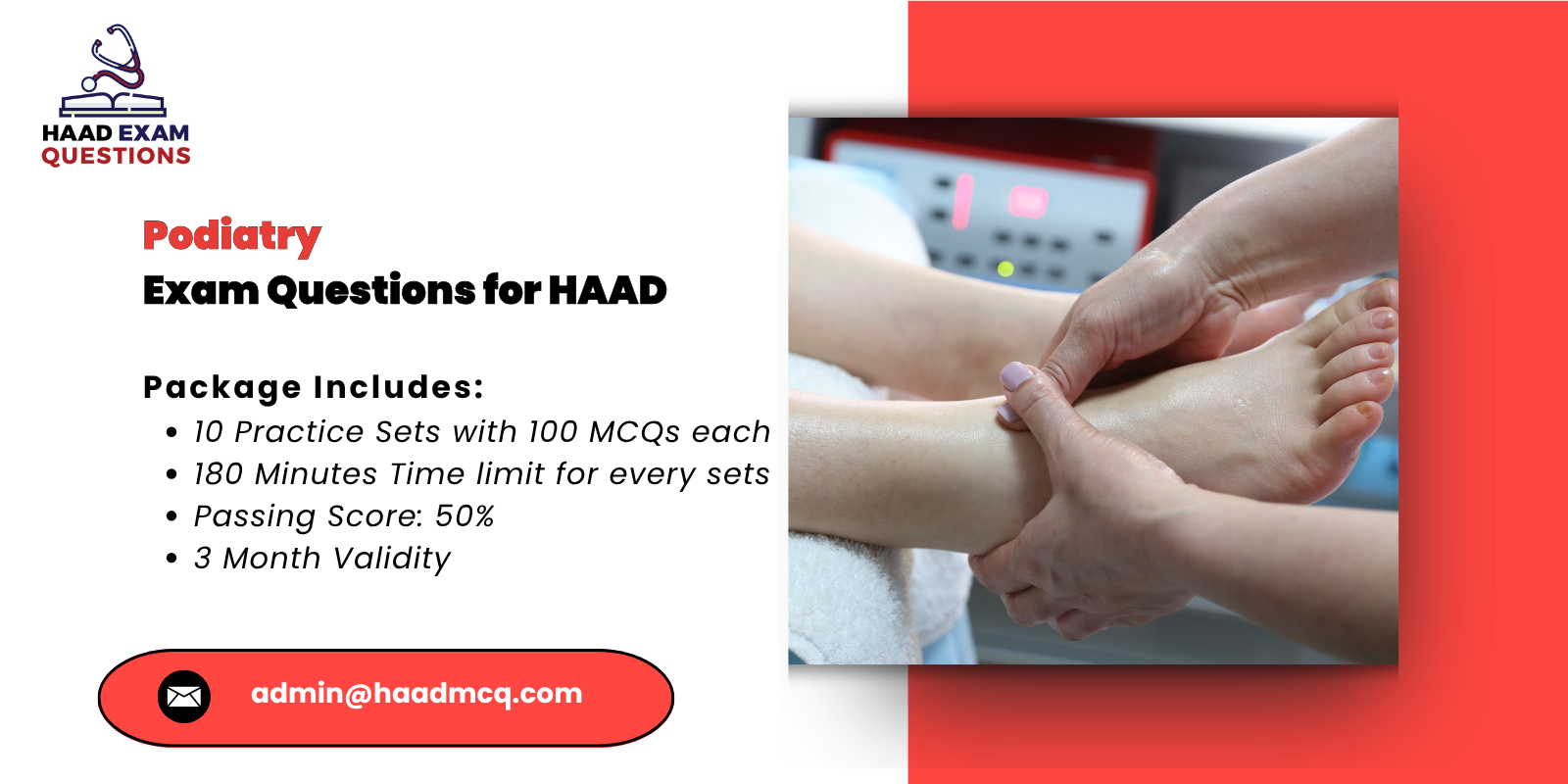 Podiatry Exam Questions for HAAD