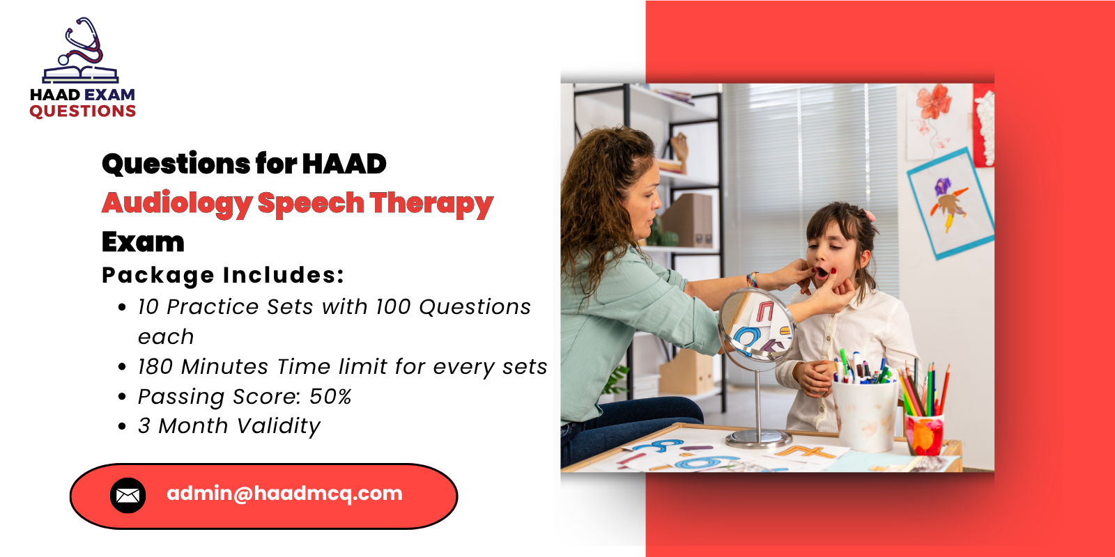 Questions for HAAD Audiology & Speech Therapy Exam