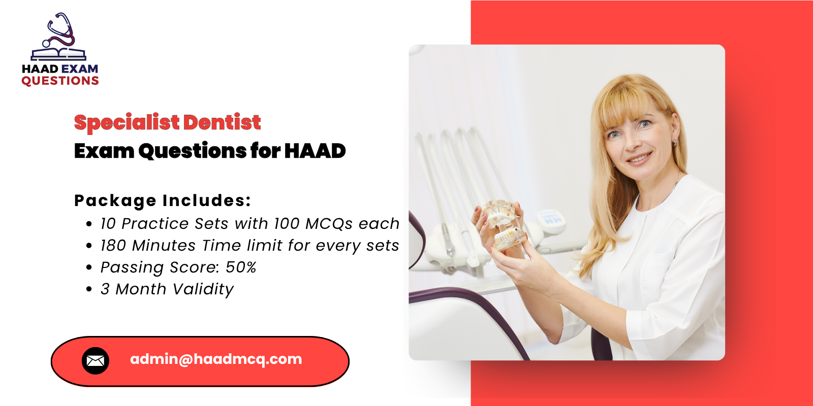 Specialist Dentist Exam Questions for HAAD
