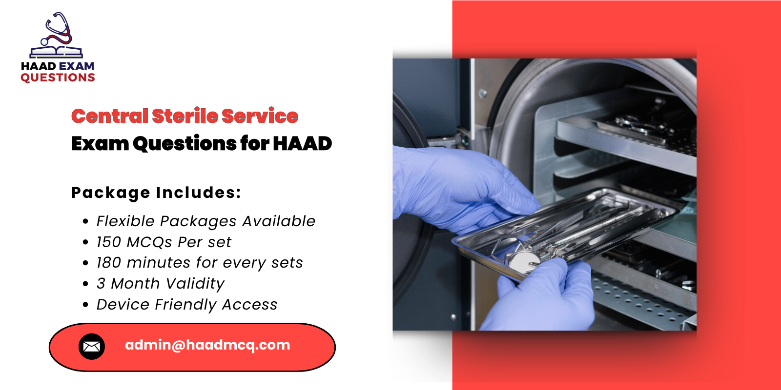 Central Sterile Service Exam Questions for HAAD