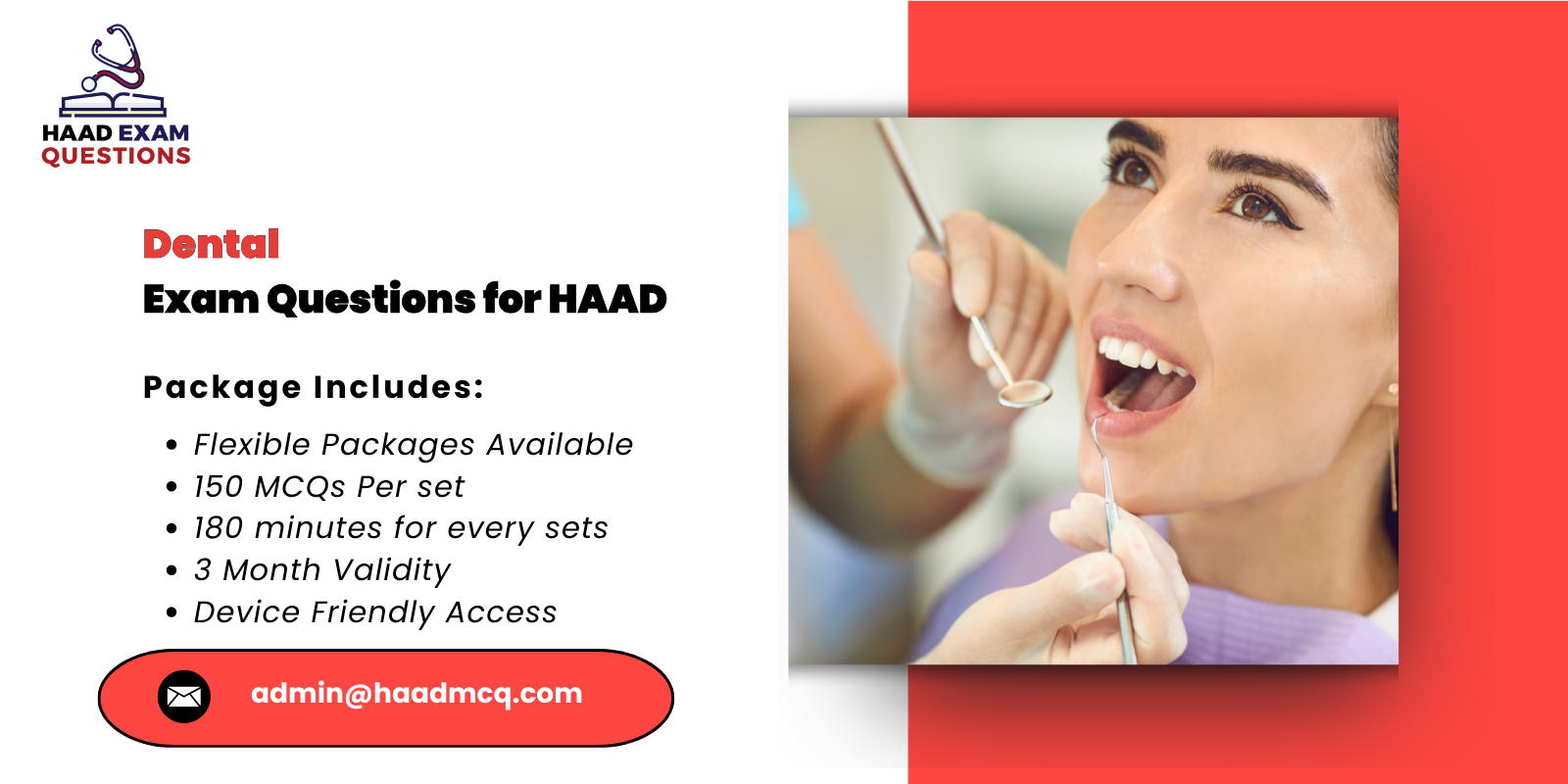 Dental Exam Questions for HAAD