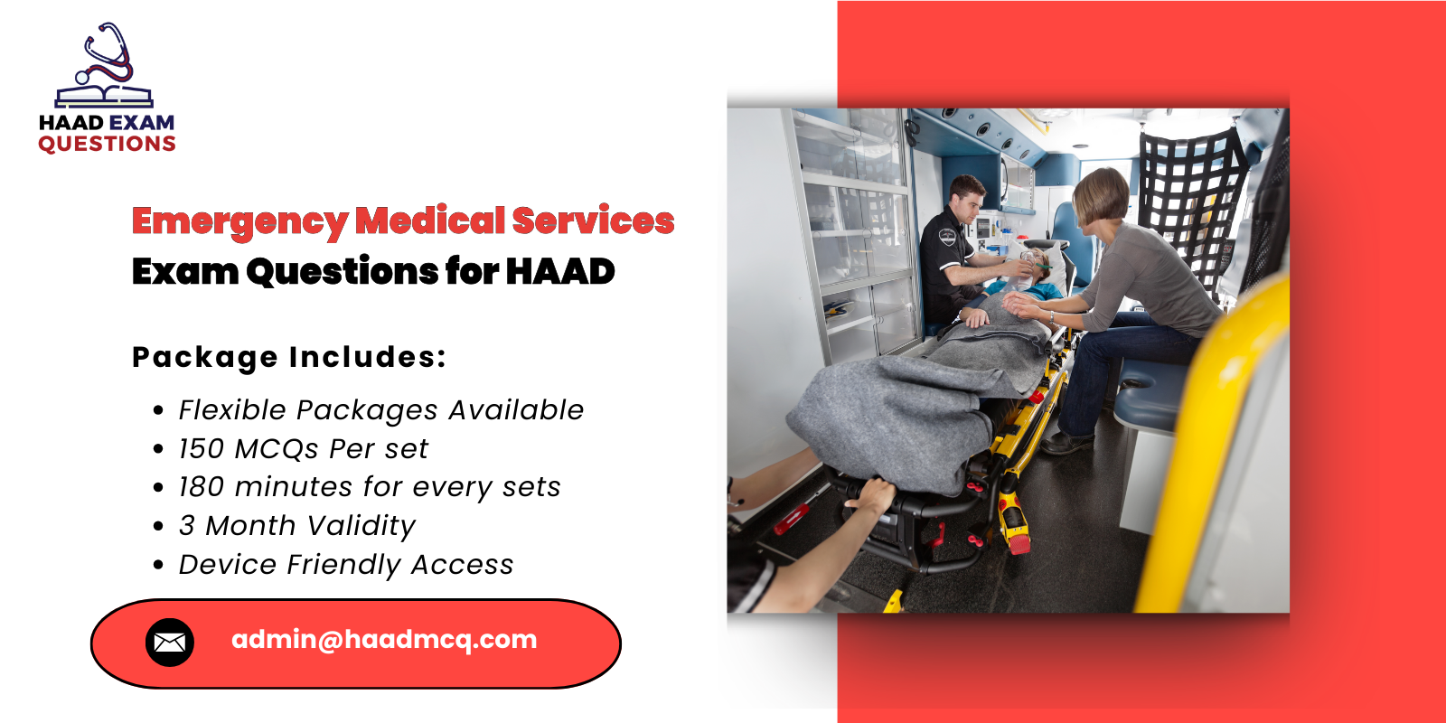 Emergency Medical Services Exam Questions for HAAD