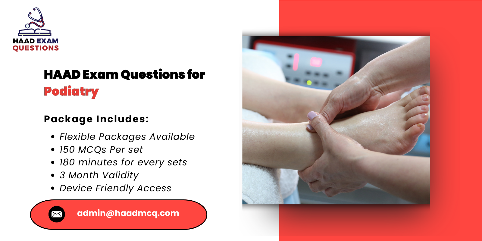 HAAD Exam Questions for Podiatry