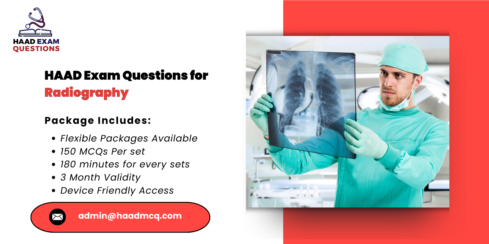 HAAD Exam Questions for Radiography