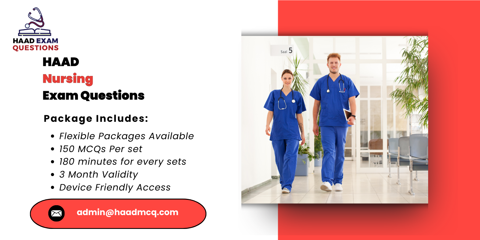 HAAD Nursing Exam Questions