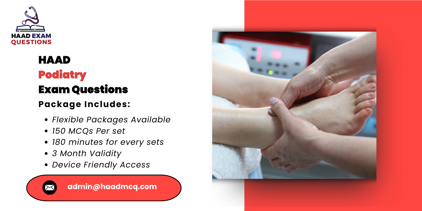 HAAD Podiatry Exam Questions