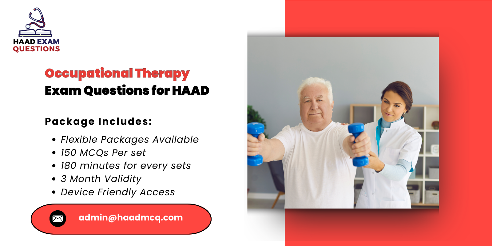 Occupational Therapy Exam Questions for HAAD