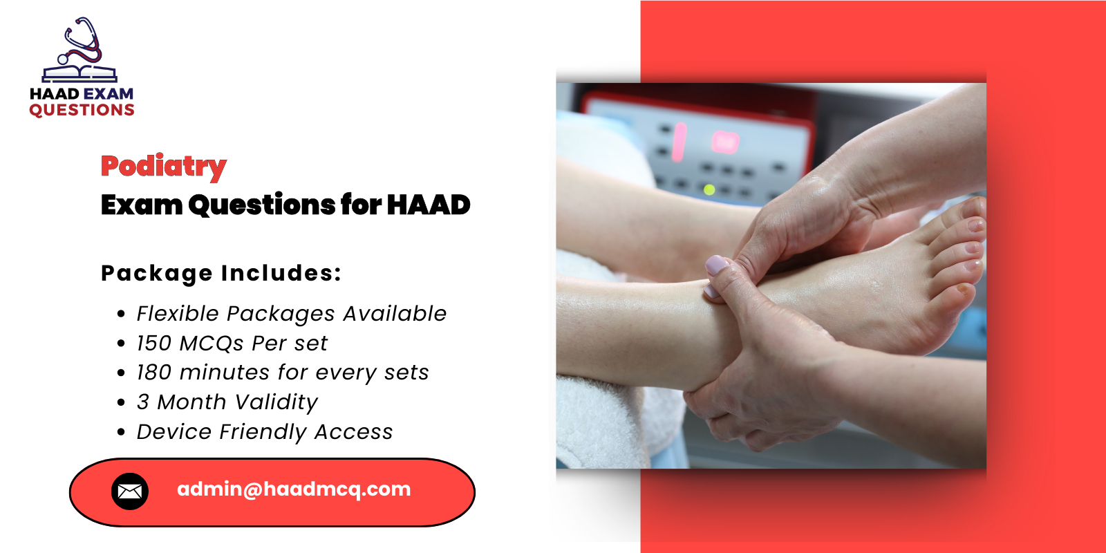 Podiatry Exam Questions for HAAD