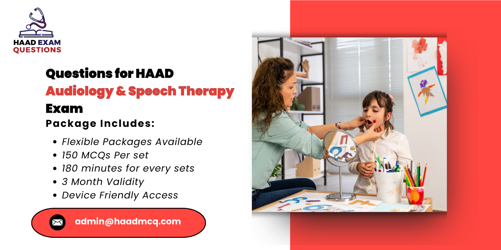 Questions for HAAD Audiology & Speech Therapy Exam