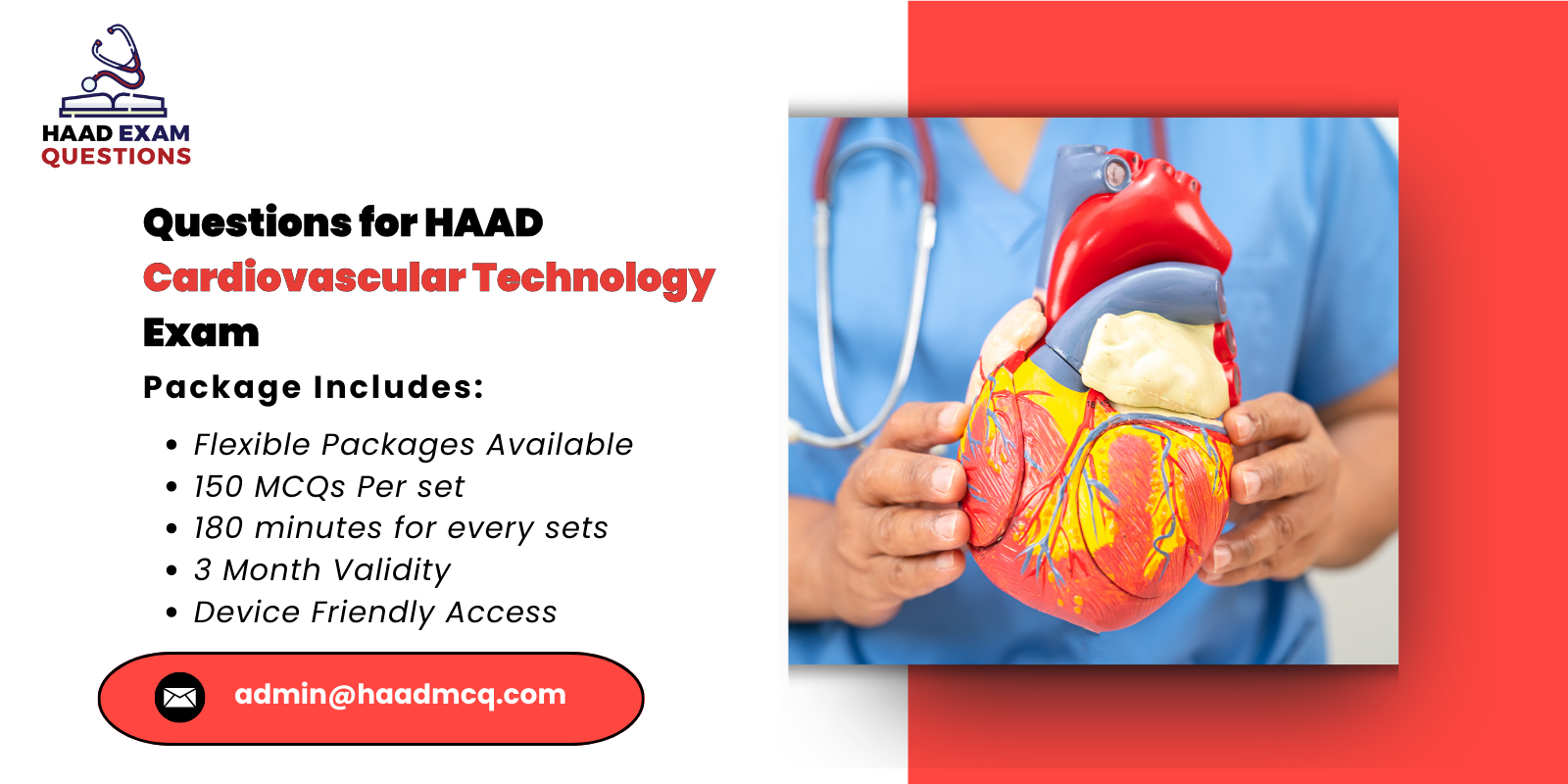 Questions for HAAD Cardiovascular Technology Exam