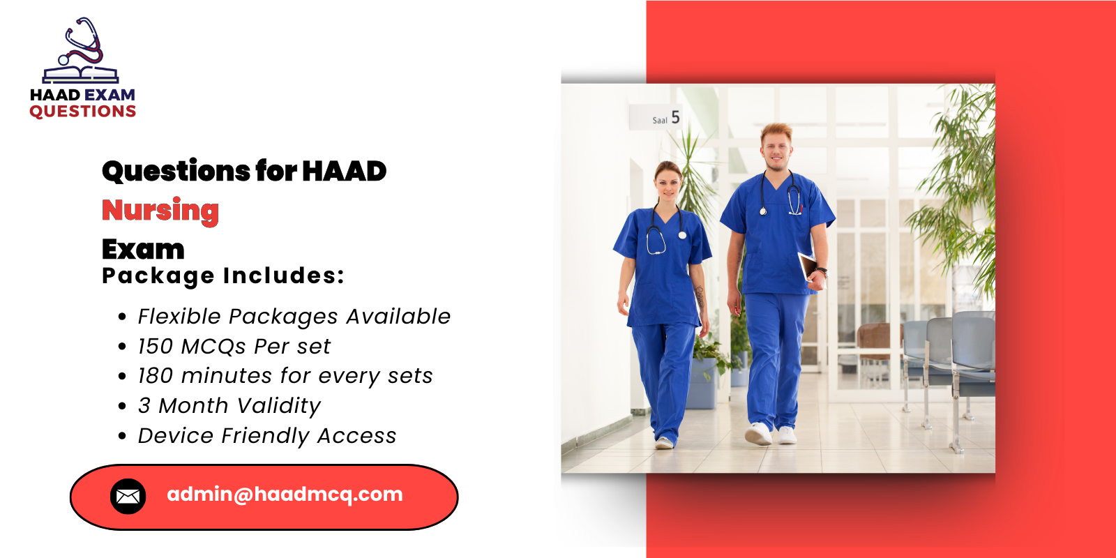 Questions for HAAD Nursing Exam