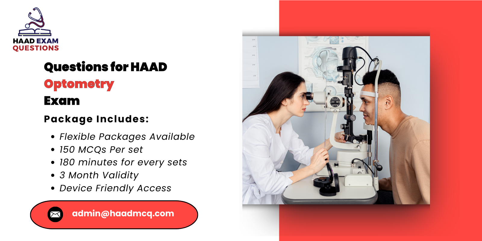 Questions for HAAD Optometry Exam